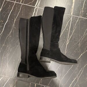 Copper Key Black Knee-High Women's Boots with side zipper